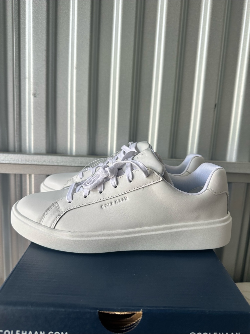 Cole Haan White Leather Low-Top Sneaker 8B for Women - Picture 4 of 5